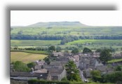 View from above Askrigg across to Addleborough in Wensleydale